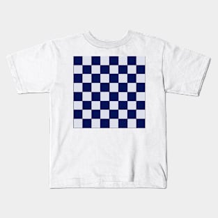 Minimal Checkerboard - Royal Blue Kids T-Shirt